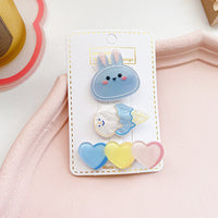 Children’s Cute Acrylic Small Animal Girl Heart Side Hairpin Hair