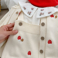 Baby Girl Embroidered Pattern Sleeveless Onesie