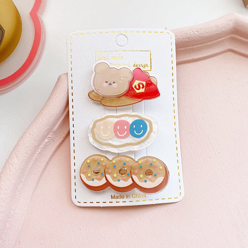 Children’s Cute Acrylic Small Animal Girl Heart Side Hairpin Hair