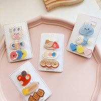 Children’s Cute Acrylic Small Animal Girl Heart Side Hairpin Hair